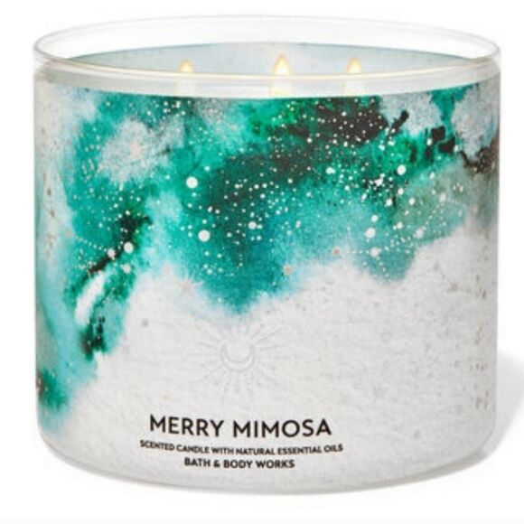 Bath & Body Works Merry Mimosa 3 wick candle - Picture 1 of 4